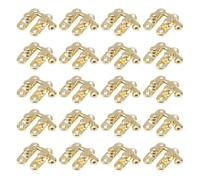 BIUDECO 20pcs Vintage Iron Door Hook Latch and Metal Toggle Latch Set with Convenient Firm Closure, Golden Retro Chest Lock for DIY Crafts, Suitcases and Toolbox Accessories