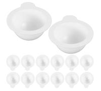 BIUDECO 20pcs White Plastic Facial Cups for Face Lotion and Body Butter, Portable Multi-functional Cream Storage Containers for Making Cosmetics and Business Trips
