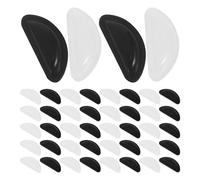 BIUDECO 24 Pairs Super Soft Silicone D-Shaped Nose Pads for Glasses and Sunglasses, Universal Self-Adhesive Eyeglass Nose Bridge Cushions, Anti-Slip Lightweight Replacement for Spectacles