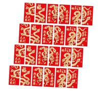 BIUDECO 24PCS Red Envelopes for Chinese Year Snake Year Traditional Asian Red Packets with Gold Foil Blessings Lucky Money Envelopes for Spring Festival Party Celebration