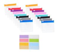 BIUDECO 27 Pcs Reusable PVC Pill Storage Pouch Bags with Labels Medicine Organizer for Travel and Daily Use Compact Portable Small Pill Packets for Easy Identification