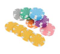 BIUDECO 28pcs Small round Poker Chips Made of Sturdy Pp with Polished Smooth Edges Game Accessory for Table Games Featuring Simple Design without Burrs Random Style