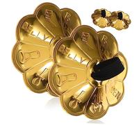 BIUDECO 2pairs Finger Cymbals Plum Blossom Lace Hand Percussion Instrument for Belly Dancing Lightweight for Rhythm Cultivation and Dance Parties