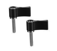 BIUDECO 2pcs 7-Shaped Aluminum Screw Adjustable Locking Screw with User Friendly Position Black L-Shaped Handle for Industrial Fastening