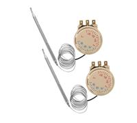 BIUDECO 2Pcs Adjustable Mechanical Refrigerator Thermostat ±35℃ Temperature Control Stainless Steel Knob Universal Fridge Freezer Temperature Controller Replacement for Home and Commercial