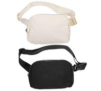 BIUDECO 2Pcs Adjustable Mini Waist Bag for Men and Women Portable Crossbody Belt Pack with Thickened Buckle Smooth Zipper Lightweight Travel and Running Fanny Packs for Outdoor Activities