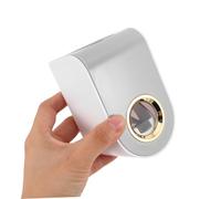 BIUDECO 2pcs Automatic Wall Mounted Toothpaste Dispenser No Drilling Required Controlled Dispensing Toothpaste Squeezer Holder for Family Bathroom Organizer Grey