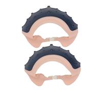 BIUDECO 2pcs Baby Silicone Shampoo Caps for Children with Drainage Brim, Waterproof Protective Hair Washing Hats Facilitating Bathing, Navy Colour Suitable for Taking a Shower