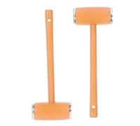 BIUDECO 2pcs Beech Wood Meat Tenderizer Hammer with Dual-Sided Aluminum Caps Ergonomic Grip Kitchen Mallet for Tenderizing Steak Beef Pork and Fish Solid Wood Construction