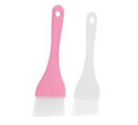 BIUDECO 2pcs Body Powder Brush Set with Soft Nylon Bristles and Plastic Handles, Versatile Use for Face and Body Makeup, Convenient Replacement Tool for Facial Masks and Liquid Foundation