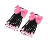 BIUDECO 2pcs Braiding Hair Ponytail Colored Ponytail Hair Extensions Extension for for for Pink