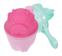 BIUDECO 2pcs Cartoon Shampoo Rinser Cups for Bath Lightweight Hair Wash Cups with Smooth Handle Eye Protection Waterfall Hair Rinsers for Boy Girl Portable Bath Jug in Light Green Pink