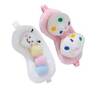 BIUDECO 2Pcs Cute Candy Color Sleeping Eye Mask for Women Lightweight Soft Eye Cover for Travel Home Office Nap for Light Sensitivity
