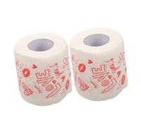 BIUDECO 2pcs Decorative Toilet Paper Roll Creative Design Romantic Prints Soft Tissue Paper Easy to Use Charming Bathroom Essential for Weddings and Valentine's Day