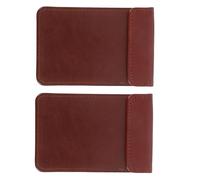 BIUDECO 2pcs Document Holding Clipboard High Profile Writing Board Note Taking Clip Board Clip-on Writing Bill Clip for Restaurant for Office Brown Pu