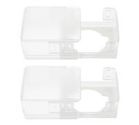 BIUDECO 2pcs Door Knob Safety Covers Child Safety Door Lock Covers with Easy to Unlock Abs Material for Toilet and Kitchen Use, Sleek Modern Design Protecting Kids from Accidental Locking