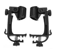 BIUDECO 2pcs Drum Mic Clip Microphone Mount Stand Holder Clamp for Mic Drum Rim Microphone Accessories for Recording Studio