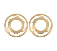 BIUDECO 2pcs E14 Pure Copper Lamp Holder Triangle Bracket and Glass Lampshade Fixing Ring 28mm Copper Socket Diameter 62mm Oil Seal Replacement Parts for Lamp Shade Holder Adapter and