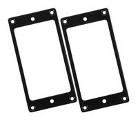 BIUDECO 2pcs Electric Guitar Pickup Covers Replacement Frames Alloy Dual Coil Flat Design Silver Metal Pickup Accessory for Easy Replacement and Versatile Use