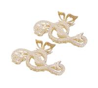 BIUDECO 2pcs Elegant Rhinestone Music Note Hair Claw Clips Large Secure Grip Accessories for Women Dazzling Styling Clips for Thick Materials