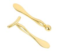 BIUDECO 2pcs Eye Care Massage Kit with T-shaped Roller and Metal Cream Scoop Smooth Surface for Wrinkle Smoothing and Skin for Eye Cream and Essence Application