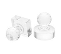 BIUDECO 2Pcs Eyeshadow Pressing Tools Set, Square 9-Grid and Round 27Mm Crystal Makeup Palette Press Stamp for Eyeshadow, Blusher, Highlighter Refill and Repair, Magnetic Cosmetic