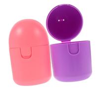 BIUDECO 2Pcs Female Organizer Storage Box Portable Microwave Safe Steamer for Personal Items High Temperature Resistant Food Grade PP Compact Lightweight