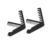 BIUDECO 2pcs Folding Comb Portable Travel Hair Styling Tool Fine Tooth Comb for Beard Grooming and Oil Hair Care