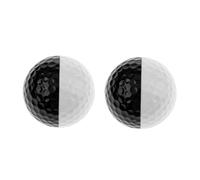 BIUDECO 2Pcs Golf Putting Training Balls with Dual Color Design for Improved Putter Aiming and Practice Indoor and Outdoor Golf Practice Accessory