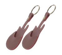 BIUDECO 2pcs Guitar Pick Case Holder Keychain Pu Leather Plectrum Storage Bag for Performances Practice Sessions Compartments