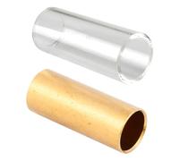 BIUDECO 2pcs Guitar Slide for Acoustic Electric Glass Material Comfortable Finger Slider for Guitar Performances