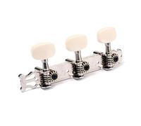 BIUDECO 2pcs Guitar Tuner Keys Tuning Machine Heads Plastic Metal Construction Standard 35mm between Pegs Silver Replacement for Classic Guitar String Tuning and Peg Adjustment
