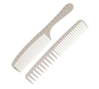 BIUDECO 2pcs Hair Cutting Combs with Precision Ruler Small Wide Tooth Parting Combs for Professional Braiding and Hairdressing Styling in Salon Use