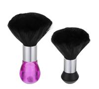 BIUDECO 2pcs Hairdressing Haircut Brush for Salon Use, Plastic and Nylon Material, Quickly Sweep Broken Hair and Easy to Clean, for Haircut and Shaving Scenarios