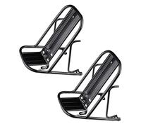 BIUDECO 2pcs Heavy Duty Front Metal Bike Rack Steel Mountain Bicycle Luggage Carrier with Load Capacity Versatile Front Luggage Carrier for Road and Touring Bikes Cargo Stand for Urban and