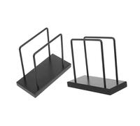 BIUDECO 2pcs Heavy Duty Metal Napkin Holder Sleek Standing Paper Towel Organizer with Weighted Base Kitchen and Bathroom Paper Towel Holder for Dining Table and Countertop Use