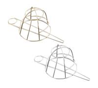 BIUDECO 2pcs Hollow Out Metal Hair Bun Holder Vintage Chinese Birdcage Design Hairpins for Women Half Bun Cage with Smooth Edges for Weddings and Special Events