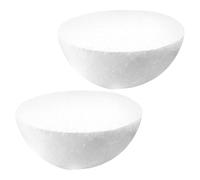 BIUDECO 2pcs Inch White Polystyrene Foam Half Sphere Ball for Crafting, Versatile Base with Multiple Uses, for DIY Art Projects and Parties