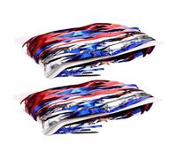 BIUDECO 2pcs July Foil Fringe Curtain Red Silver Blue Festival Backdrop for Independence Day Party Decoration Lightweight Reusable Pet Material Patriotic Celebration Supplies