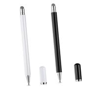 BIUDECO 2pcs Lightweight Capacitive Stylus Pens for Tablets and Cell Phones, Stainless Steel and Brass Dual-ended Touchscreen Pens with High Sensitivity for Work and Paint