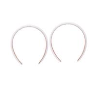 BIUDECO 2pcs Lightweight White Sponge Hairband for Women, Fabric and Sponge Material, Comfortable Flat Headbands That Do Not Hurt The Head, for Parties and Appointments