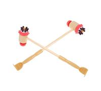 BIUDECO 2pcs Manual Beat Massager Back Massage Tool Plastic Wooden Massage Hammer for Back and Legs Portable Deep Muscle Relief for Home the Go
