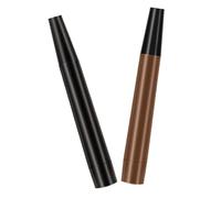 BIUDECO 2pcs Microblading Eyebrow Pens Dark Brown and Black Fork Tip Eyebrow Pencils Formula for Makeup Lovers