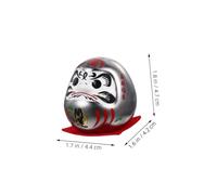 BIUDECO 2pcs Mini Japanese Ceramic and Maneki Neko Figurines Dashboard Decor Feng Shui Lucky Statue Car Home Ornament