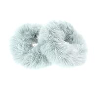 BIUDECO 2pcs Mint Green Faux Fur Ponytail Holders Fluffy Hair Rings Elastic Hair Elastics for Women