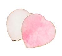 BIUDECO 2Pcs Nail Piece Display Plate Heart Shaped Resin Mixing Boards for Nail Art Colors Blending Manicure DIY Color Palette and Art Lovers