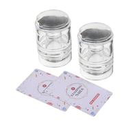 BIUDECO 2pcs Nail Stamping Kit with Soft Silicone Stamper Heads French Tip Nail Art Tool for DIY Manicure Portable Clear Jelly Stamper Suitable for Beginners and Professionals