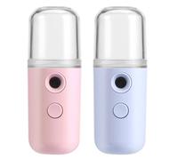 BIUDECO 2pcs Nano Facial Mister Sprayers USB Rechargeable Mini Humidifiers Portable Face Mist Machines for Deep Skin Hydration and Beauty Care