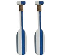 BIUDECO 2pcs Nautical Wall Hanging Paddle Wooden Oar Wall Decor Creative Mediterranean Style Wood Paddle Ornaments for Nautical Themed Rooms