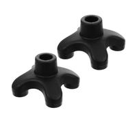 BIUDECO 2pcs Nonslip Quad Cane Tips Replacement Foot Pads for Walking Canes 4 Prong Self Standing Base for Enhanced Stability Suitable for Seniors